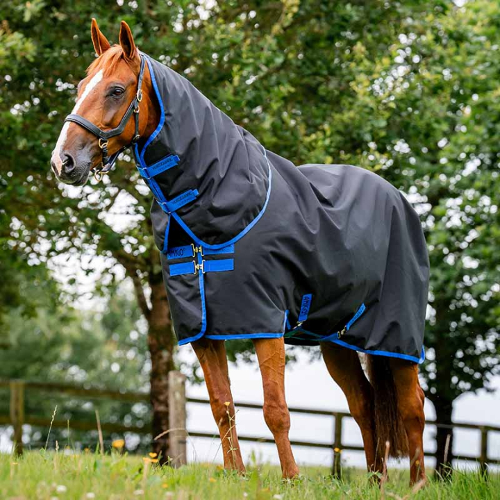 Regendeke Amigo Ripstop 900D Plus 0g Zwart/Blauw in de groep Paardendekens / Buitendekens / Regendekens bij Equinest (AARPG0KDBABL_r)