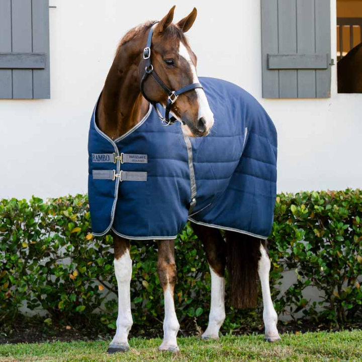 Staldeke Rambo 1000D 100g Marineblauw/Grijs/Zilver in de groep Paardendekens / Staldekens bij Equinest (ABAAA2BJJ_r)