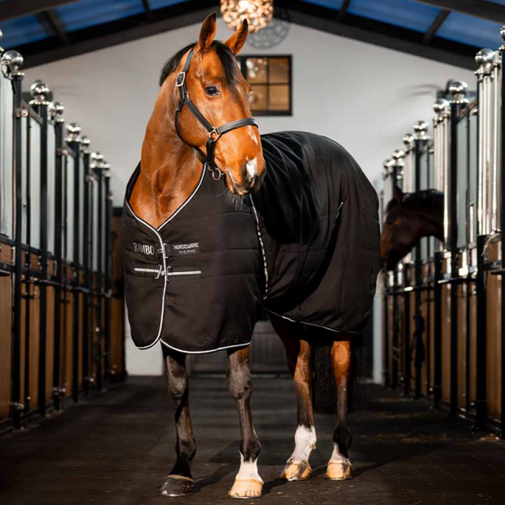 Staldeke Rambo 1000D 100g Zwart/Grijs in de groep Paardendekens / Staldekens bij Equinest (ABAAA2KJJBAGR_r)