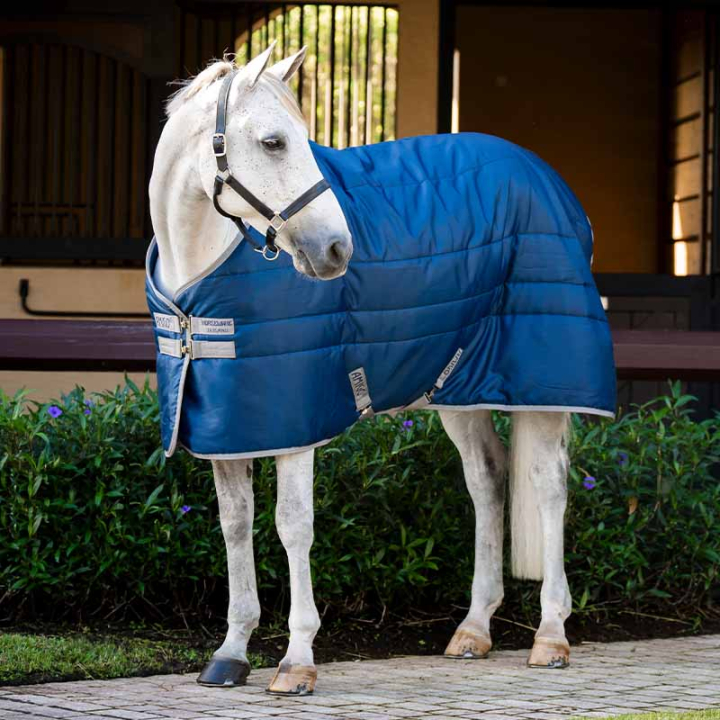 Staldeke Amigo Insulator Ripstop 210D 100g Marineblauw/Grijs in de groep Paardendekens / Staldekens bij Equinest (ABRDM1BJJNAGR_r)