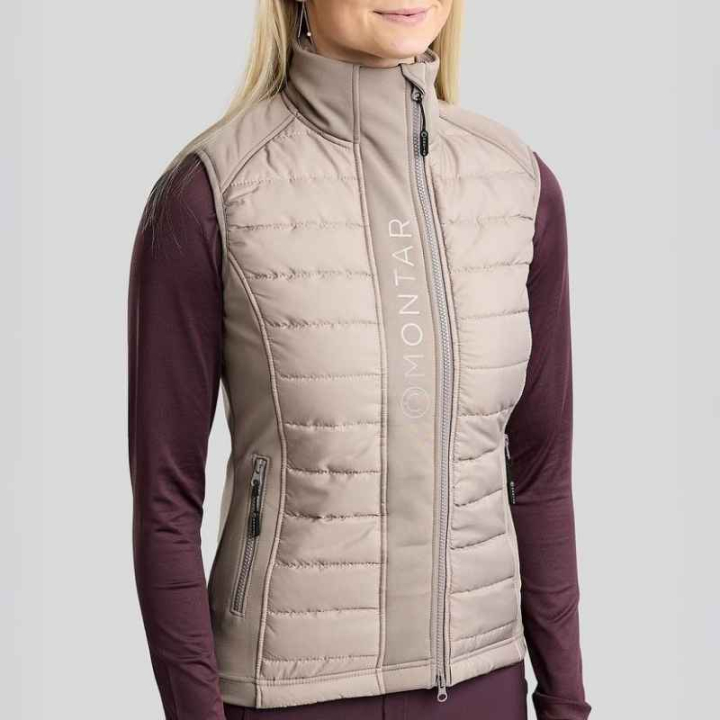 Hybride bodywarmer Emma Softshell Pearl Grey in de groep Rijkleding / Vesten bij Equinest (BW212431LRGRE_r)