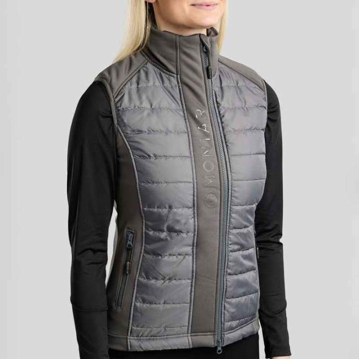 Hybride bodywarmer Emma Softshell Grijs in de groep Rijkleding / Vesten bij Equinest (BW21246LGR_r)