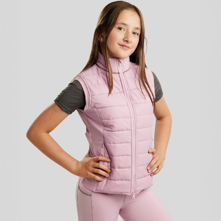 Hybride Bodywarmer Kind/Junior MoLila Softshell Champagne Crystal Tape Candy Pink in de groep Rijkleding / Vesten bij Equinest (BW4625221PI_r)