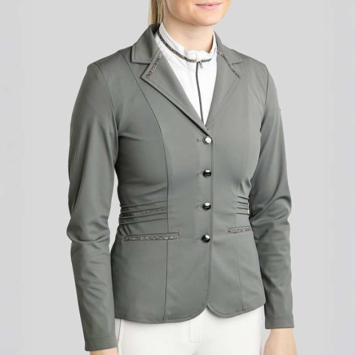 Wedstrijdjas MoKelly Softshell Gun Metal Crystals Grijs in de groep Rijkleding / Wedstrijdjasjes & Fracs bij Equinest (COMB2671634GR_r)
