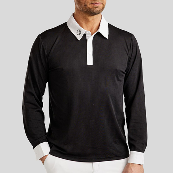 Wedstrijdshirt Heren MoWill Long Sleeve Zwart in de groep Rijkleding / Rijtops & T-shirts / Wedstrijdtops bij Equinest (CT34314LBA_r)