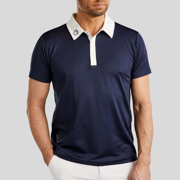 Wedstrijdshirt Heren MoWill Short Sleeve Marineblauw in de groep Rijkleding / Rijtops & T-shirts / Wedstrijdtops bij Equinest (CT35117LNA_r)