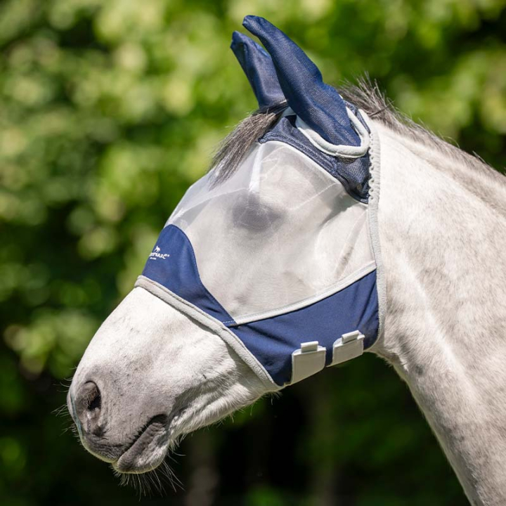 Vliegen oornetje Shield Marineblauw/Zilver in de groep Vliegbescherming / Vliegenmaskers bij Equinest (DCHCN1BINASI_r)