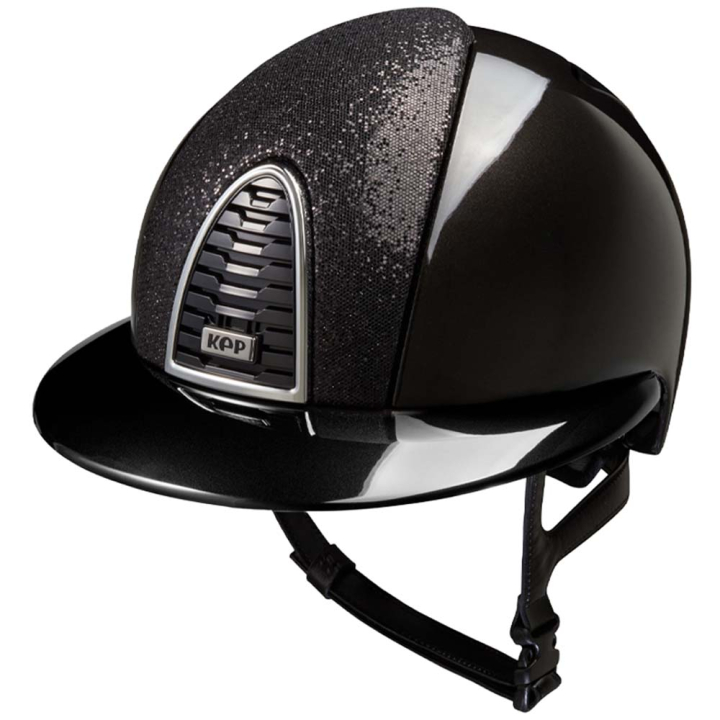 Paardrijcap Cromo 2.0 Shine Polo Inserto Glitter Zwart in de groep Rijuitrusting / Paardrijcaps / Zonneklep bij Equinest (E54325B00171BA_r)