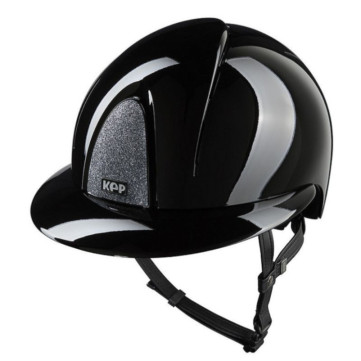 Paardrijcap Smart Nova Metal Polish Polo Star Zwart/Zilver in de groep Rijuitrusting / Paardrijcaps / Zonneklep bij Equinest (E54367B0BASI_r)
