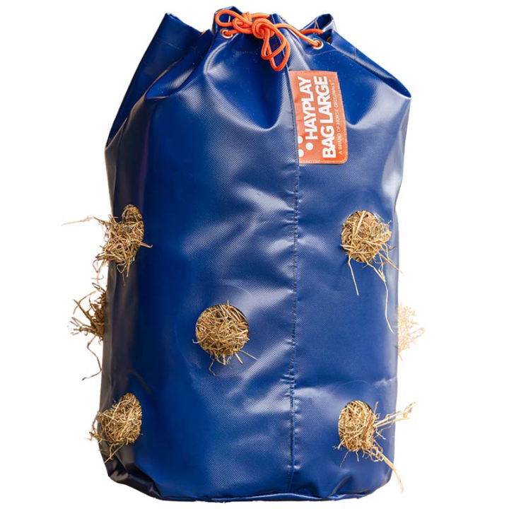 Hooizak HayPlay Tiebag Large Donkerblauw in de groep Stal & Weide / Staluitrusting / Hooinetten & Hooizakken bij Equinest (HO-PB-L)