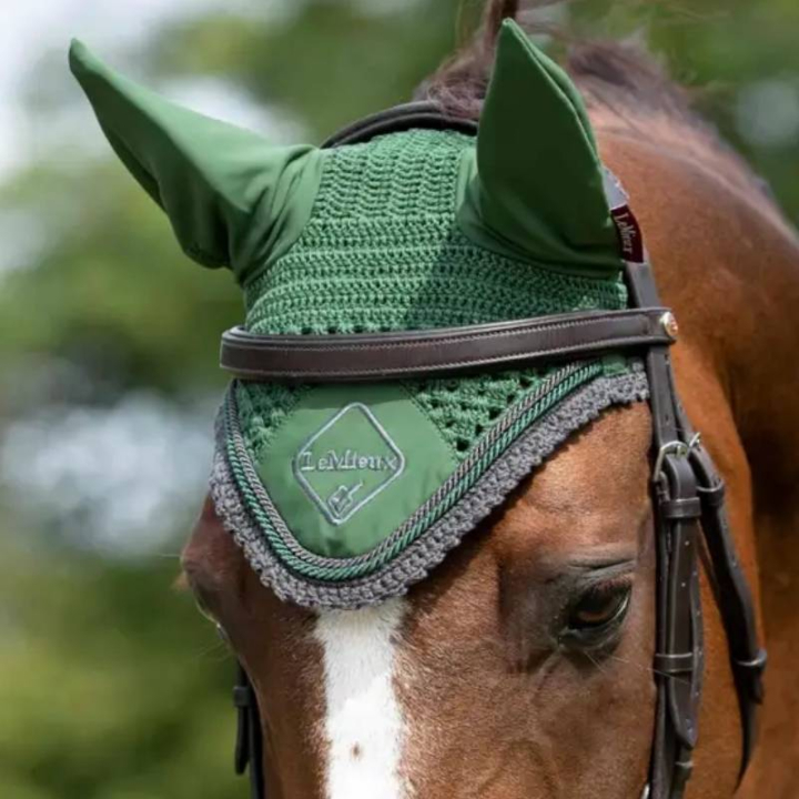 Oornetje Classic Groen/Grijs in de groep Paardenuitrusting / Oornetjes bij Equinest (IT00759004BAGR_r)