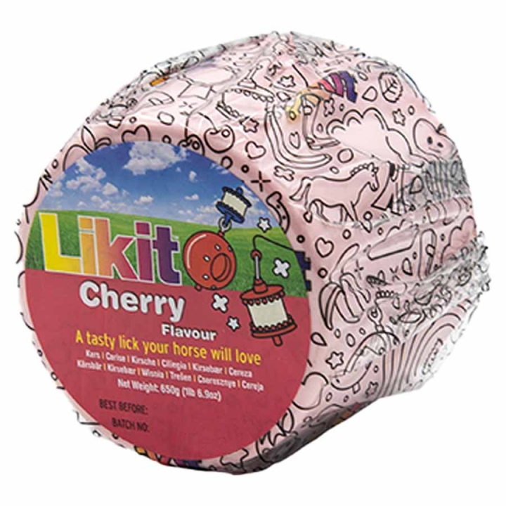 Liksteen Cherry Refill met Gat 650g in de groep Voedingssupplement / Voedingssupplement paard / Zoutstenen & Likstenen bij Equinest (LIKB2CH-650)