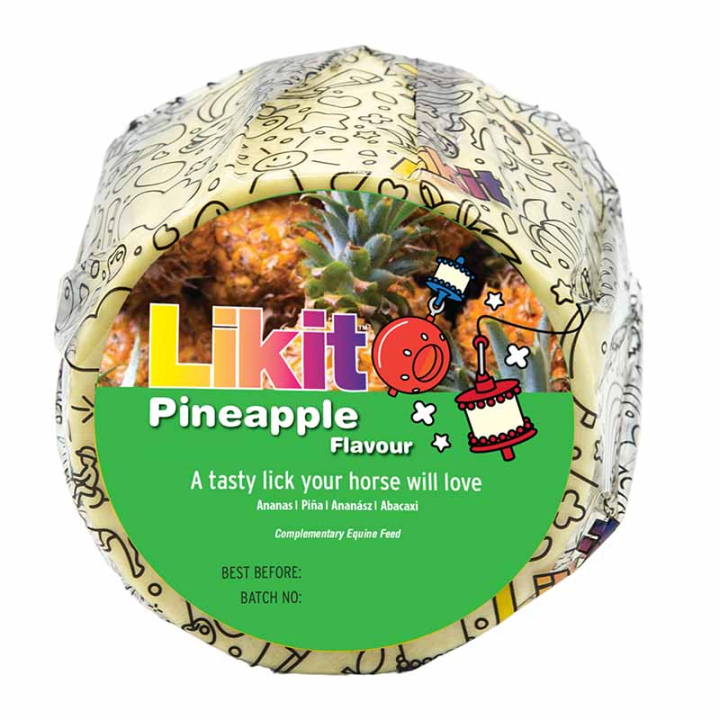 Liksteen Ananas Navulling met Gat 650g in de groep Voedingssupplement / Voedingssupplement paard / Zoutstenen & Likstenen bij Equinest (LIKB2PI-650)