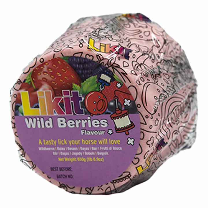 Liksteen Wild Berries Refill met Gat 650g in de groep Voedingssupplement / Voedingssupplement paard / Zoutstenen & Likstenen bij Equinest (LIKB2WB-650)