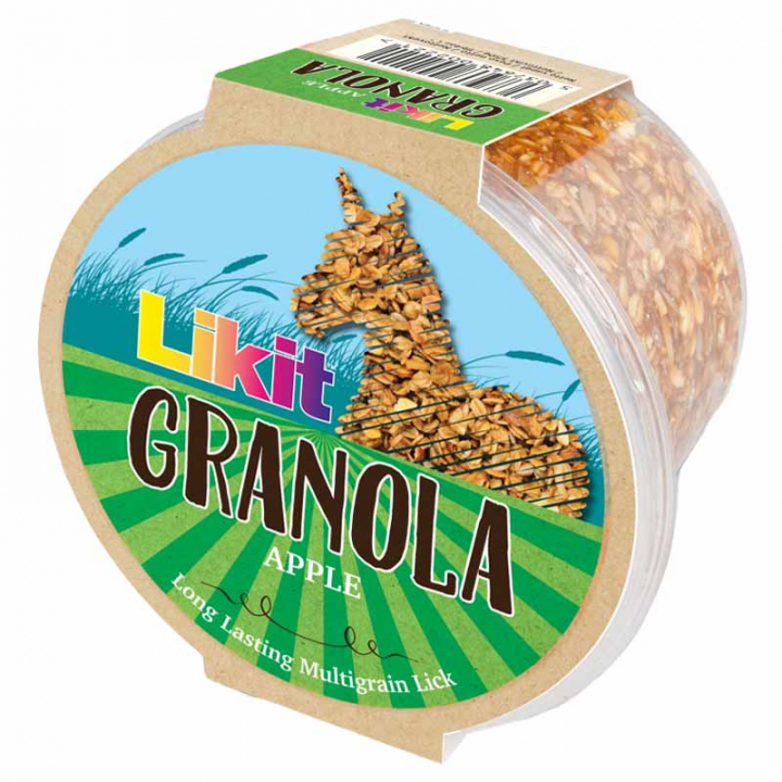 Liksteen Granola Apple Refill met Gat 550g in de groep Voedingssupplement / Voedingssupplement paard / Zoutstenen & Likstenen bij Equinest (LIKGRANAPX8-550)
