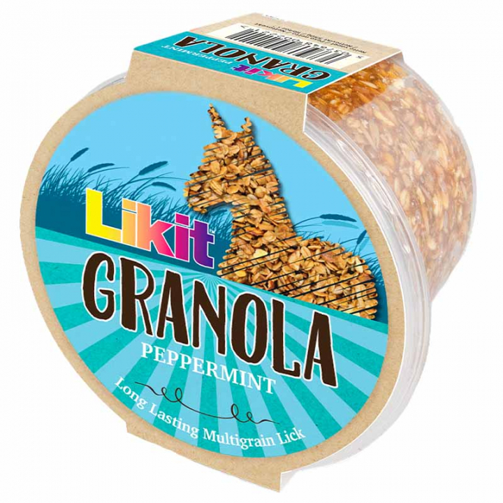 Liksteen Granola Peppermint Refill met Gat 550g in de groep Voedingssupplement / Voedingssupplement paard / Zoutstenen & Likstenen bij Equinest (LIKGRANMIX8-550)