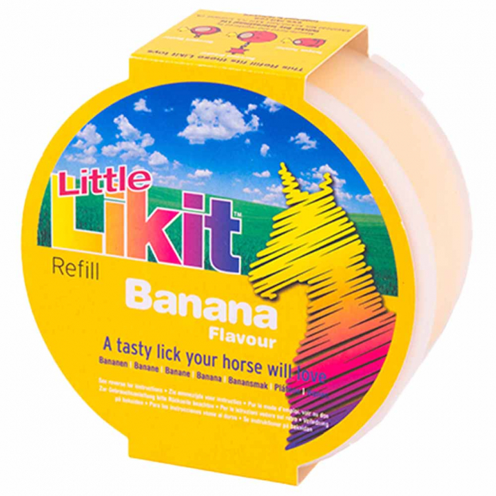 Liksteen Little Banana Refill zonder Gat 250g in de groep Voedingssupplement / Voedingssupplement paard / Zoutstenen & Likstenen bij Equinest (LIKLLBAEU-250)