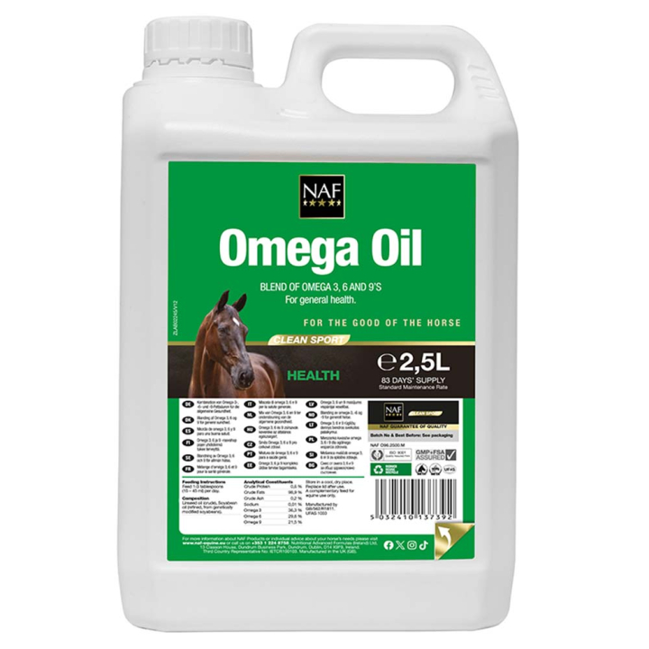 Omega Olie 2.5L in de groep Voedingssupplement / Voedingssupplement paard / Huid & Vacht bij Equinest (NAF962)