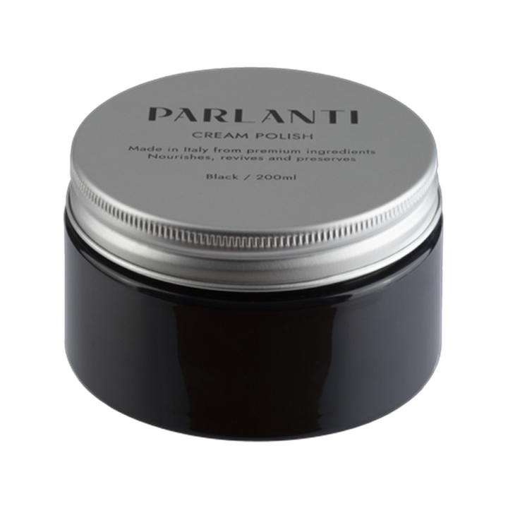 Parlanti Cream Polish Zwart 200ml in de groep Paardenverzorging en Verzorging / Leerverzorging bij Equinest (POLBBA-200)