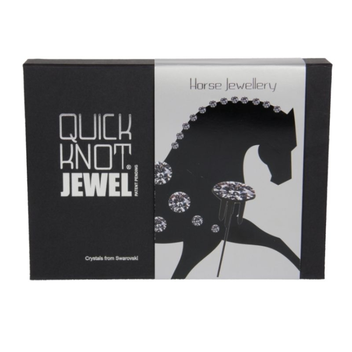Quick Knot Jewel XL Swarovski Zwart in de groep Paardenverzorging en Verzorging / Elastiekjes & Manenrozet bij Equinest (Q1200120BA)