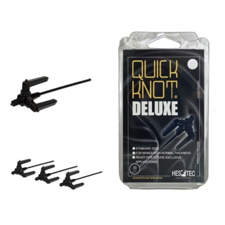 Quick Knot Deluxe Zwart in de groep Paardenverzorging en Verzorging / Elastiekjes & Manenrozet bij Equinest (Q4200351BA)