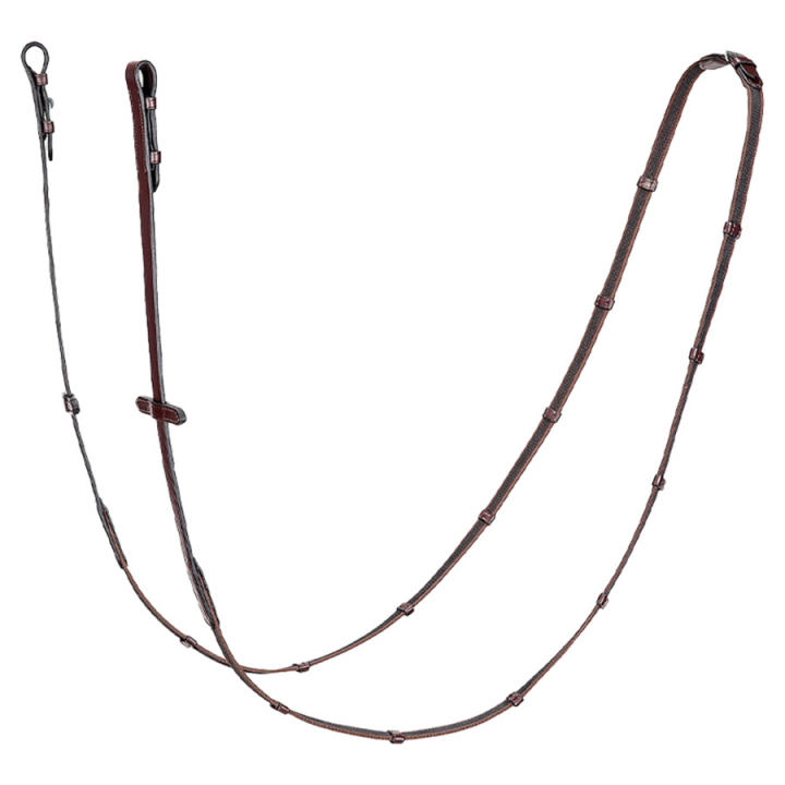 Teugels Anti-Slip Leder/Rubber Bruin in de groep Paardenuitrusting / Teugels / Rubberen Teugels bij Equinest (SC013PBJ151BR)