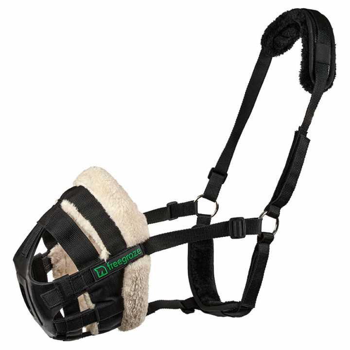 Graasmasker Deluxe Airflow Zwart in de groep Stal & Weide / Weide / Graasmasker bij Equinest (SH102360BA_r)