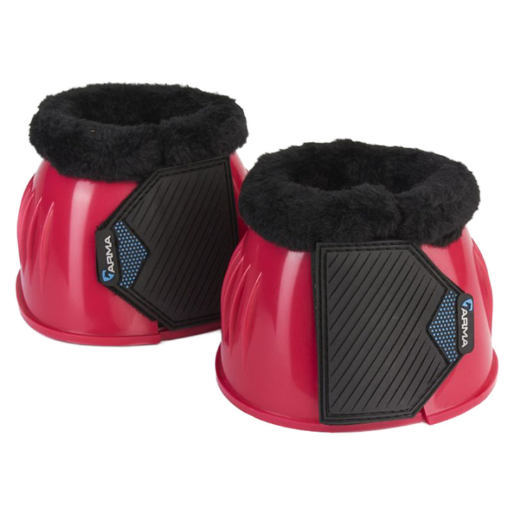 Springschoenen Glossy PVC Fleece Roze in de groep Paardenuitrusting / Beenbeschermers & Bandages / Springschoenen bij Equinest (SH1028435PPI_r)