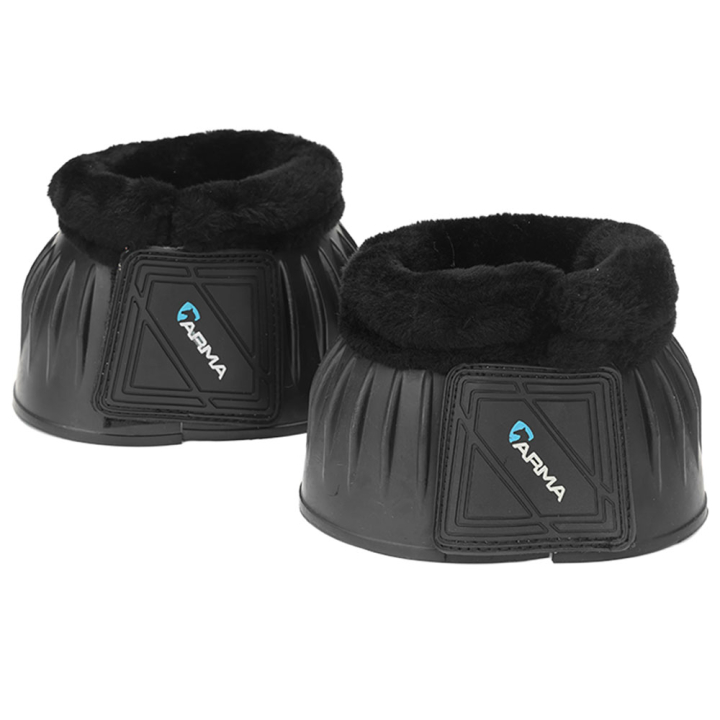 Rubberen Springschoenen met Fleece Voering Zwart in de groep Paardenuitrusting / Beenbeschermers & Bandages / Springschoenen bij Equinest (SH134F_S_r)