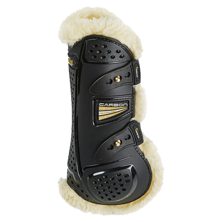 Peesbeschermers Oxi-Zone Air Motion SupaFleece Zwart/Natuur in de groep Paardenuitrusting / Beenbeschermers & Bandages / Peesbeschermers bij Equinest (SH193801BA)