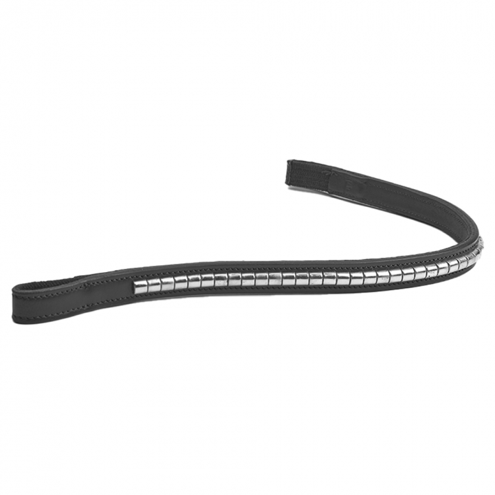 Hoofdband Klinker Zwart/Zilver in de groep Paardenuitrusting / Hoofdstellen & Frontriemen / Frontriemen bij Equinest (SH512347BASI_r)