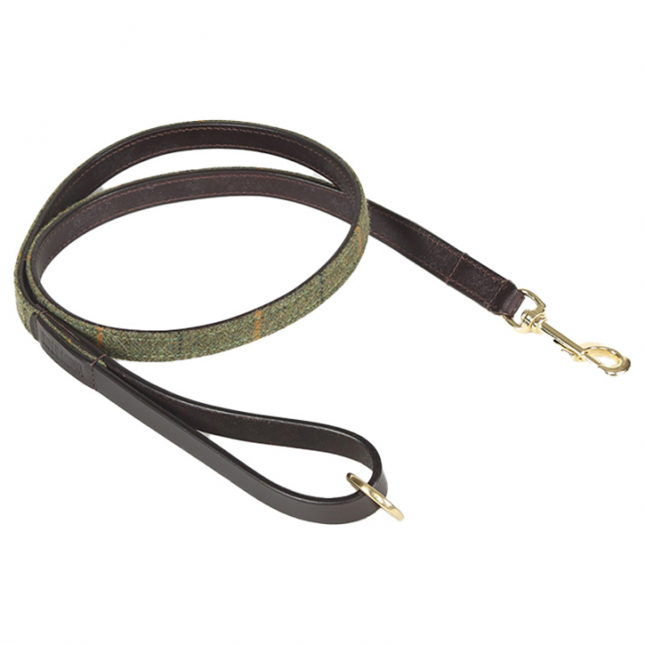 Hondenlijn Tweed/Leer 110 cm Groen in de groep Hond / Leiband bij Equinest (SH6633GN-110)