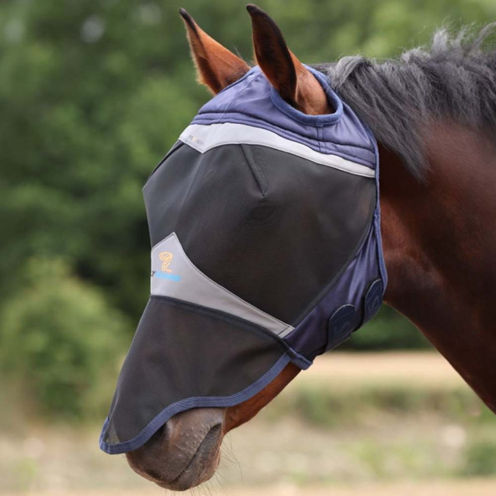 Vliegenmasker Fine Mesh without Ears with Nose Marineblauw in de groep Vliegbescherming / Vliegenmaskers bij Equinest (SH666617NA_r)