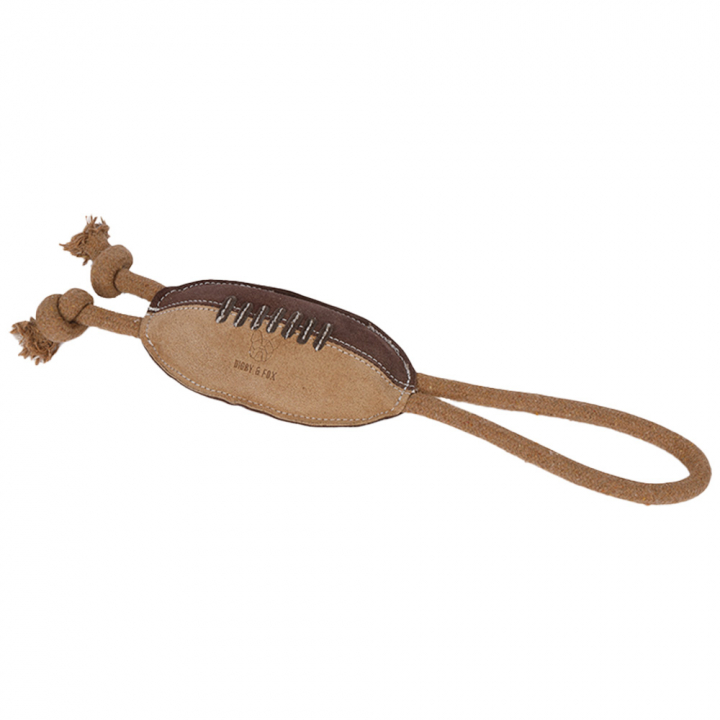 Hondenspeeltje Rugbybal Touw Natuur in de groep Hond / Hondenspeelgoed / Kauwspeelgoed & Bijtspeelgoed bij Equinest (SH6913NT)