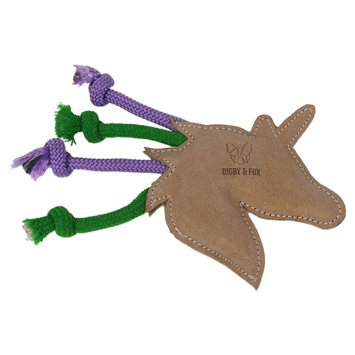 Hondenspeeltje Eenhoorn Touw Natuur/Paars/Groen in de groep Hond / Hondenspeelgoed / Kauwspeelgoed & Bijtspeelgoed bij Equinest (SH6917NAGNPU)
