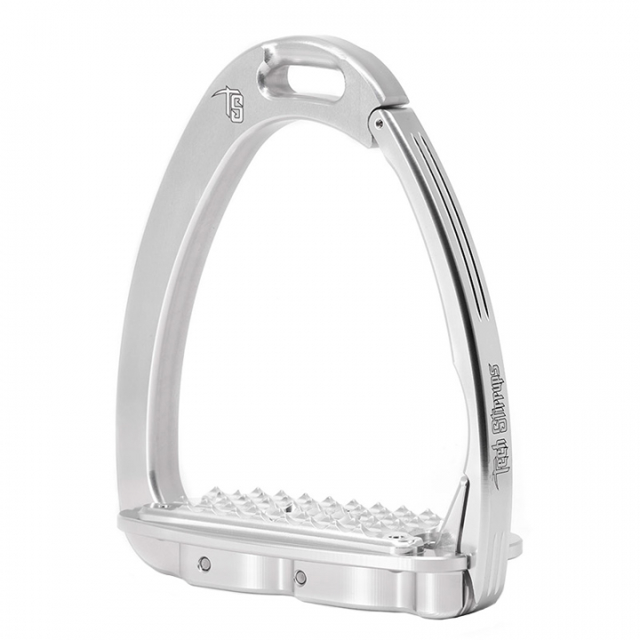 Stijgbeugels Venice Dressuur Schuin Zilver/Zilver in de groep Paardenuitrusting / Stijgbeugels bij Equinest (TSVDSSISI)