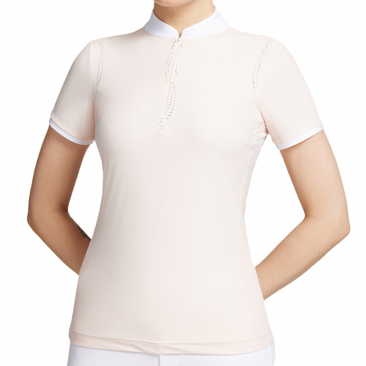 Wedstrijdshirt Leia Crystal SS Lichtroze in de groep Rijkleding / Rijtops & T-shirts / Wedstrijdtops bij Equinest (W-LEIALIPI)