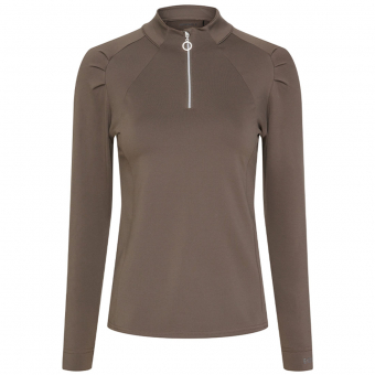 Functioneel shirt Jemma 1/2 Zip Beige