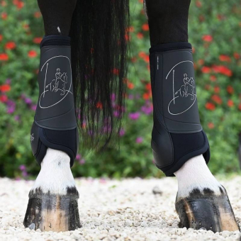Dressuur beenbeschermers Absolute Rear Velcro Zwart