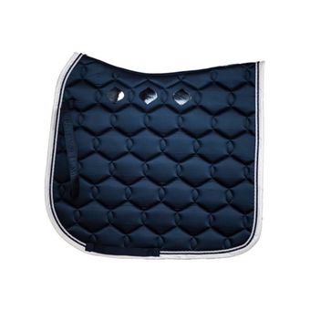 Dressuurzadeldek Glossy Wave Marineblauw