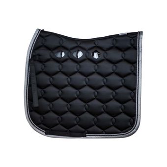 Dressuurzadeldek Glossy Wave Zwart