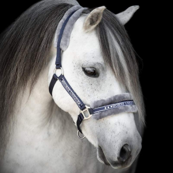 Halster met Fleece Marineblauw/Grijs