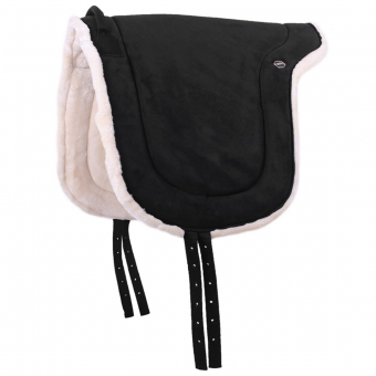 Barbackpad Fauxfur Zwart