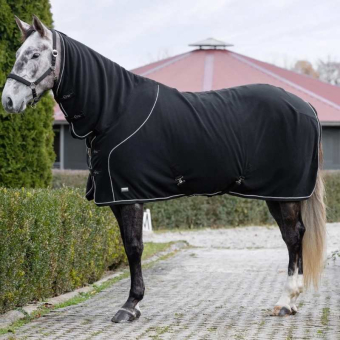 Fleecedeken met halsstuk CovallieroTherm Zwart