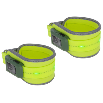 Beenreflectoren High-Visibility LED 2-pack Geel
