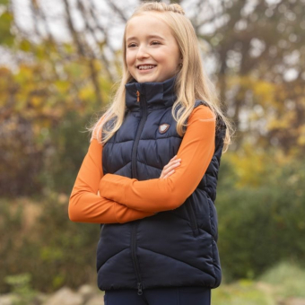 Rijbodywarmer Winter Kind/Junior Marineblauw