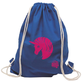 Drawstring Bag Unicorn Blauw