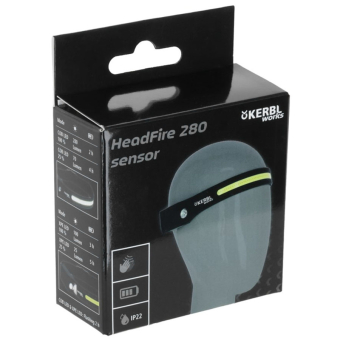 Hoofdlamp HeadFire LED 280 Sensor Zwart
