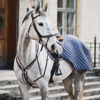 Uitrijdeken Quilted 420D 200g Marineblauw