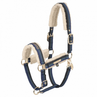 Halsband Double Pin Teddyfleece Heritage Blauw